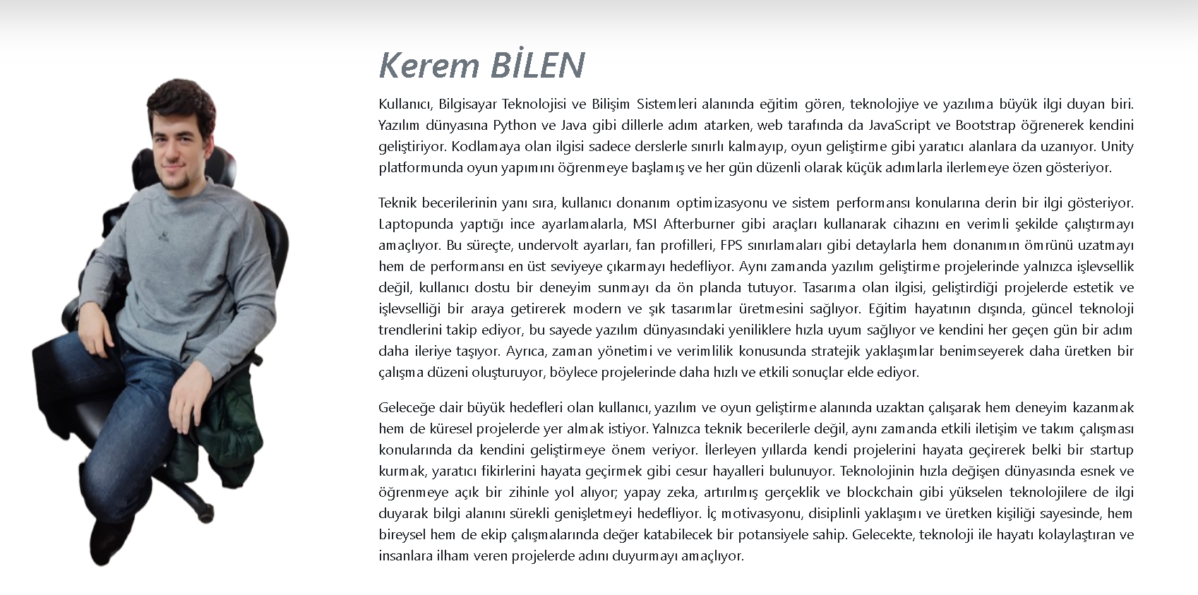 Kişisel Web Sitesi Fotoğrafı